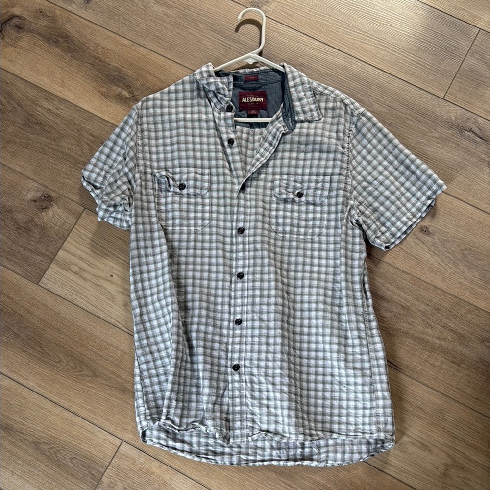 Alesbury Gray Checkered Men's Shirt